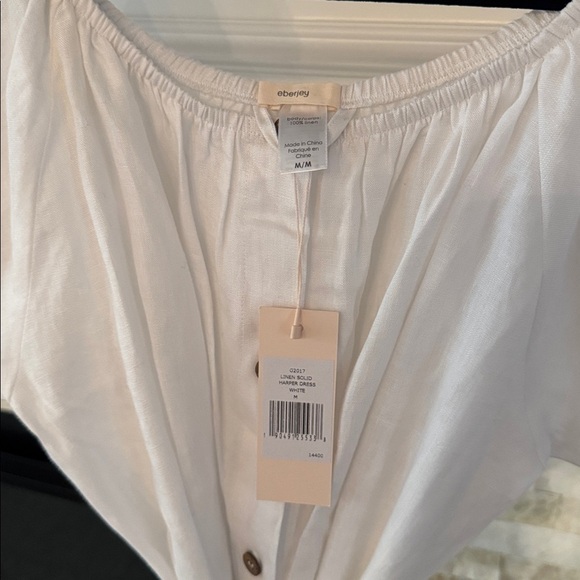 Eberjey White Off-Shoulder Midi Dress NWT - Picture 5 of 5